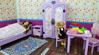 New purple doll bedroom Barbies sisters  Dormitorio nuevo de Barbie  Barbie neues Schlafzimmer [upl. by Senaj]