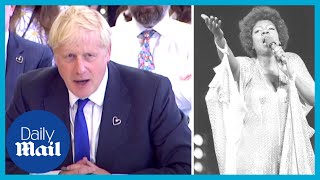 Bizarre moment Gloria Gaynors I Will Survive comes up at Boris Johnson Liaison Committee [upl. by Jeu]