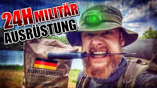 24H SURVIVAL  Überleben mit Militär Ausrüstung  Fritz Meinecke [upl. by Eisej]