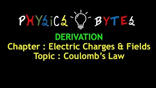 Coulombs Law  PHYSICS  Class 11th  Class 12th  IIT JEE  JEE MAINS  NEET  CBSE  BOARD [upl. by Uchish395]