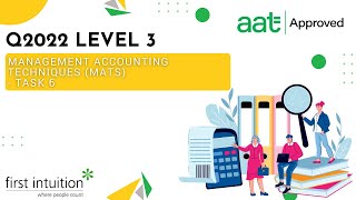 AAT Q2022 Level 3 Management Accounting Techniques MATS  Task 6  First Intuition [upl. by Abshier]