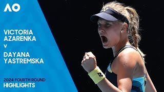 Victoria Azarenka v Dayana Yastremska Highlights  Australian Open 2024 Fourth Round [upl. by Lavena]