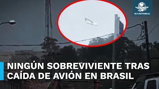 Avión se estrella en Brasil con más de 60 pasajeros [upl. by Ermanno]