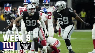 New York Giants vs Las Vegas Raiders  2023 Week 9 Game Highlights [upl. by Nytsyrk]