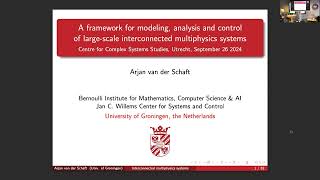 CCSS Meeting 67 A framework for modeling analysis and control of largescale multiphysics systems [upl. by Leiso]