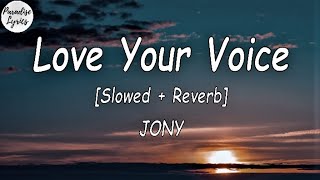 JONY  Love Your Voice Slowed  Reverb Lyrics Video  baby I love [upl. by Neimad]