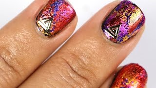 Foil nail art [upl. by Boothe]