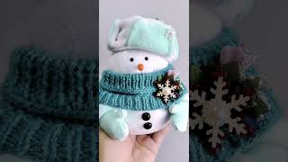 Нежный снеговик handmade новыйгод diy christmas snowman снеговик снеговичок [upl. by Pentheas750]