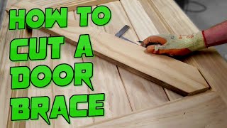 How to cut Braces into a Frame Ledge and Braced Door Bracing [upl. by Flowers696]