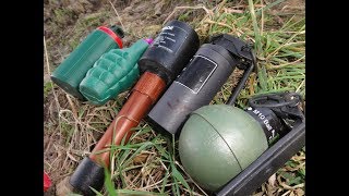 Paintball Grenade vs Czech Police Grenade vs Polenböller Granate [upl. by Relly926]