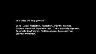 Menstrual Cramps Dysmenorrhea etc Isochronic Tones 26 Hz Pure Series [upl. by Anaxor]