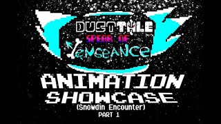 DUSTTALE Spear of Vengeance ANIMATION SHOWCASE  Snowdin Encounter part 1 [upl. by Nhar999]