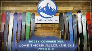 2020 Womens 90 mm All Mountain Ski Comparison [upl. by Leizar]