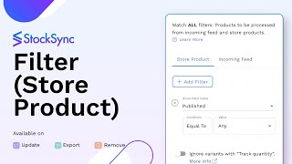 How to Add Store Product Filter in Stock Sync  Filter Step Guide  Inventory Management [upl. by Ahseniuq]