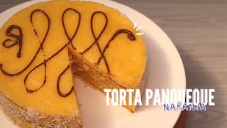 TORTA PANQUEQUE NARANJApaso a pasoMUY FÁCIL [upl. by Eelreveb]