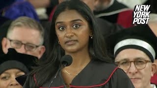 Harvard commencement speaker blasts university for barring antiIsrael protesters [upl. by Karalee]