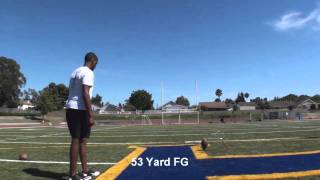 High School Freshman Kicks 53 Yard Field Goal [upl. by Maisie543]