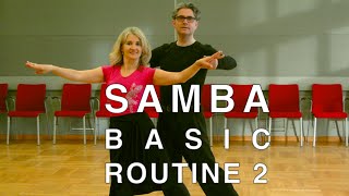 How to Dance Samba  Basic Routine 2 [upl. by Lezlie]