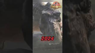 TRex vs Allosaurus evolution 19972024 jurasicworld jurassicpark shorts [upl. by Yelrebma]