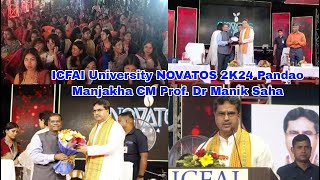 ICFAI University NOVATOS 2K24 Pandao Manjakha CM Prof Dr Manik Saha [upl. by Lavona122]