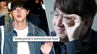 KMILITARY SPEAKS Jins Enlistment Date in DECEMBER is Announced EMOTIONAL Over Bang PDs Gesture [upl. by Maureene878]