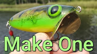 How to Make a Wooden Jitterbug Lure All hand made luremaking fishinglures [upl. by Kurys]