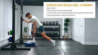 Supported Deficit Reverse Lunge  Hip Dominant [upl. by Sosanna]