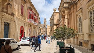 1 MDINA MALTA  Walking tour of the silent city of Mdina [upl. by Hcib]