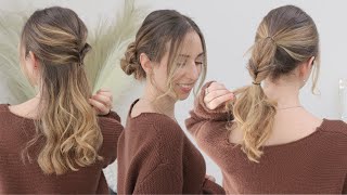 3 acconciature SEMPLICI e VELOCI  QUICK and EASY hairstyles  Silvia Viscardi [upl. by Ecnedurp]