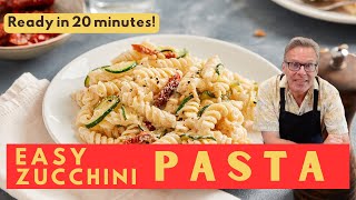 20 Minute Zucchini Pasta  Mediterranean Diet Recipes [upl. by Pronty]