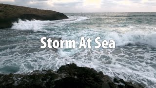 Raging Storm at Sea CloseUp from the Rocks [upl. by Alaik]