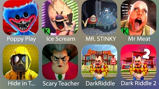 Ice ScreamScaredy TeacherDark RiddleDark Riddle 2Mr MeatPoppy MobHide and SeekRoblox [upl. by Oniuqa778]