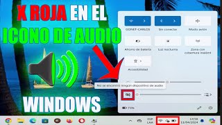 ERROR quotNo se encuentra ningún Dispositivo de Audioquot  X roja en el icono de Sonido  SOLUCIÓN [upl. by Anilegnave518]