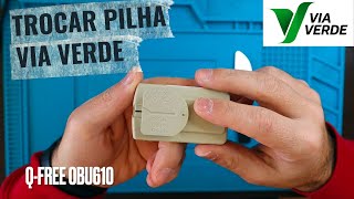 Trocar pilha Via Verde QFREE OBU610 [upl. by Haggi]