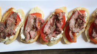 Crostini Made with Leftover Steak  SAM THE COOKING GUY [upl. by Tteirrah]