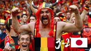 Crazy Belgium Fans React Win Against Japan  3  2  FIFA World Cup 2018 [upl. by Odnalro113]