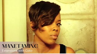 Extensions with Color  Mane Taming with Malinda Williams [upl. by Anelad35]