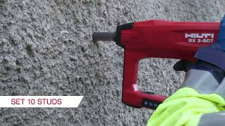 Slik gjør du styrketest av sprøytebetong med Hilti BX 3 SCT boltepistol fra Motek [upl. by Eduino]