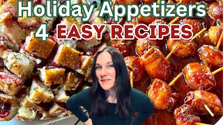 HOLIDAY APPETIZERS  EASY APPETIZER RECIPES  4 MUST TRY PARTY FOODS [upl. by Nnovahs549]