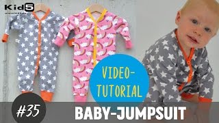 quotBabyJumpsuit Einteilerquot ganz einfach selber Nähen DIYNähTutorial [upl. by Ayotyal594]