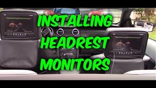 HOW TO INSTALL amp WIRING HEADREST MONITORS TO DVD PLAYER  GAME SYSTEM [upl. by Leber]