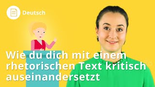 Auseinandersetzung mit rhetorischen Texten darauf kommt es an – Deutsch  Duden Learnattack [upl. by Cirdla]