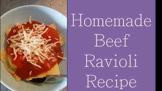 Homemade Beef Ravioli Recipe [upl. by Ynabe]