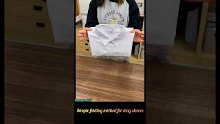 How to Fold Long Sleeve Shirts in Seconds Easy Method [upl. by Eceinej]