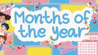 12 Months Of The Year  Learn the Months 🌟🌈 [upl. by Idna]