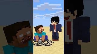 HELP Herobrine To Power Up And Throw Bedrock friendship shorts trending anime [upl. by Artinak]