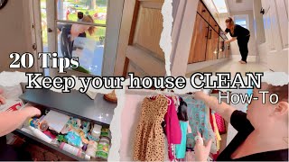 How to keep your house CLEAN 20 life changing tips house cleaning motivation  clean with me [upl. by Langdon]