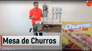 Maquinas de Churros Profissional com Fritador e Doceira Recheadeira e masseira [upl. by Hoban757]