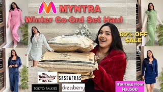 Myntra Winter Haul 🥰 Warm COORD Set 😱 Under Rs1200  Winter Clothing Haul  Kirti Agarwal [upl. by Einnim]