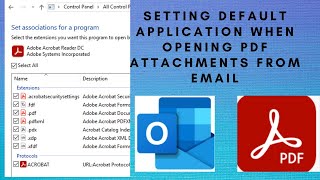 Setting default application when opening pdf attachments from email  4 easy ways [upl. by Nylatsyrc]